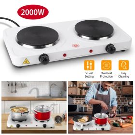 Cooking Electric Heating Plate, 2-burner Electric Stove, 2000 Watt Portable Electric Stove, Glass Stove, Easy To Clean, Suitable For RV&home&camp (Option: Defaulttitle)